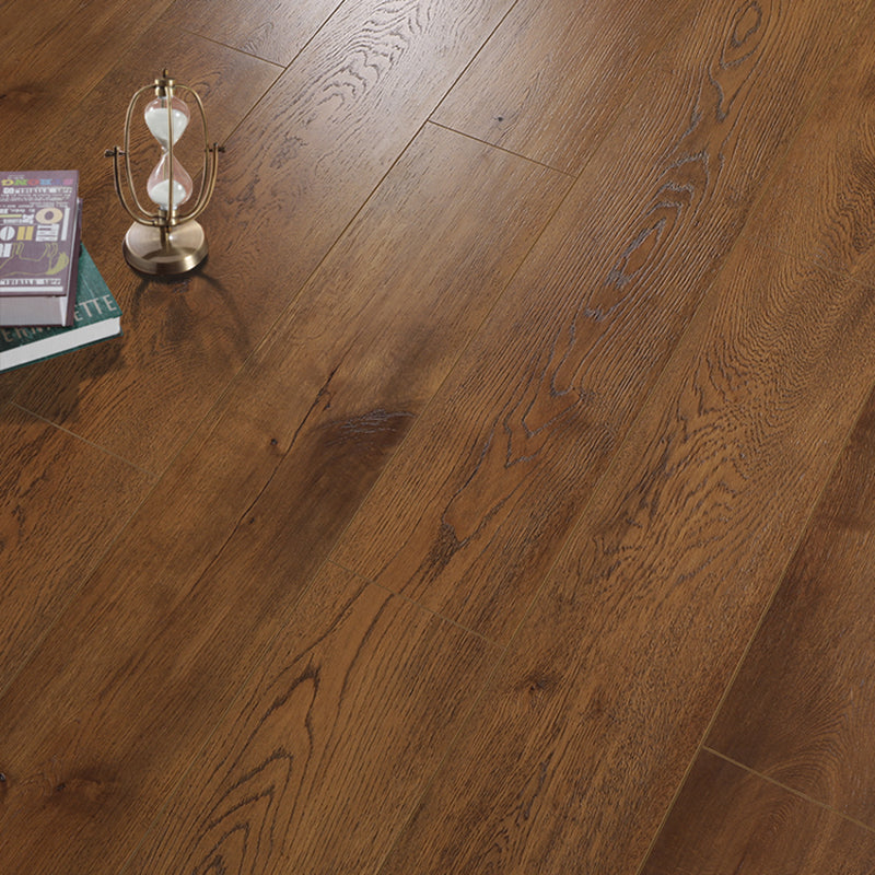 Brown Wood Laminate Flooring Scratch Resistance Matte Laminate Plank Flooring