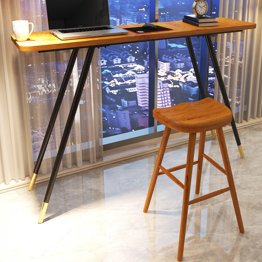 Glam Rectangle Bar Table Set 1/2 Pcs Solid Wood Bar Table Set