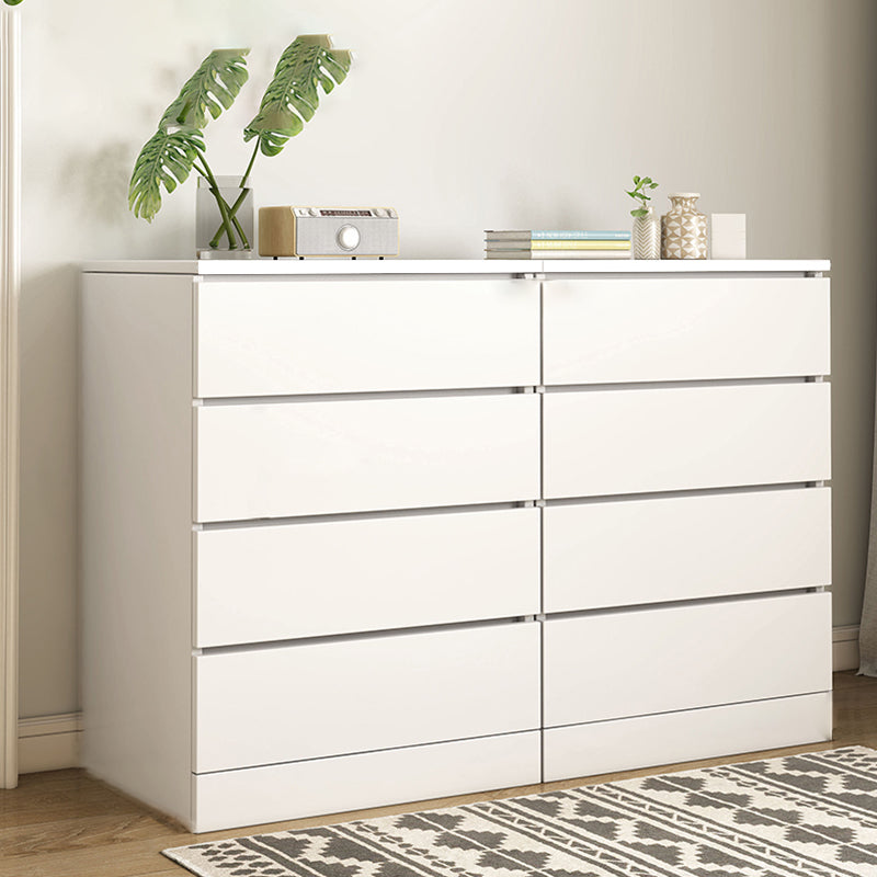 Contemporary Manufactured Wood Accent Chest Rectangle White Accent Chest with Drawer