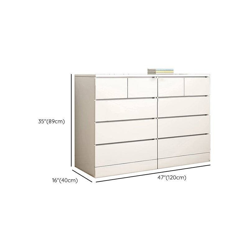 Contemporary Manufactured Wood Accent Chest Rectangle White Accent Chest with Drawer