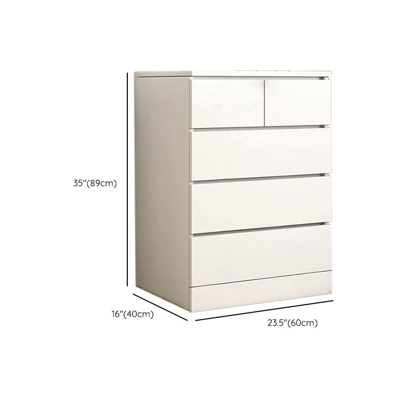 Contemporary Manufactured Wood Accent Chest Rectangle White Accent Chest with Drawer