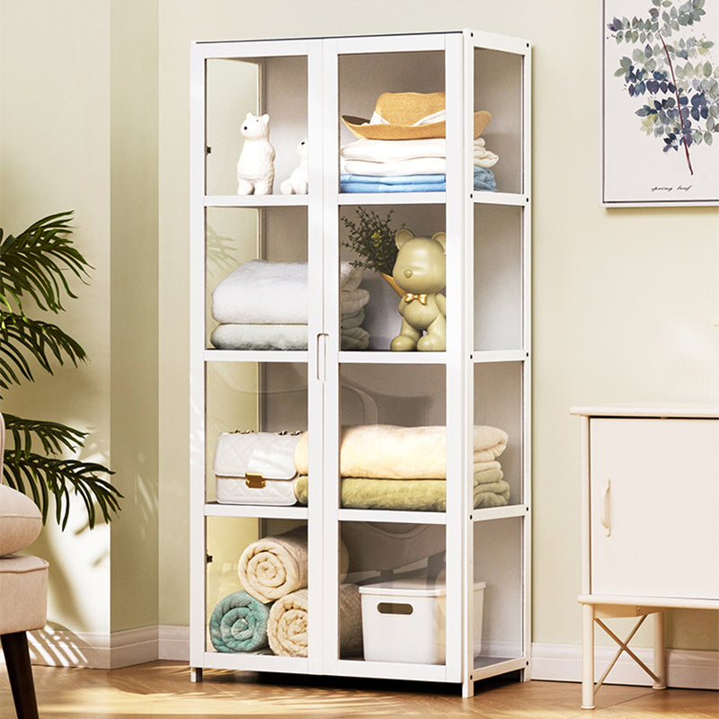 Modern Wood Accent Cabinet, Rectangle Lacquered Storage Cabinet, White