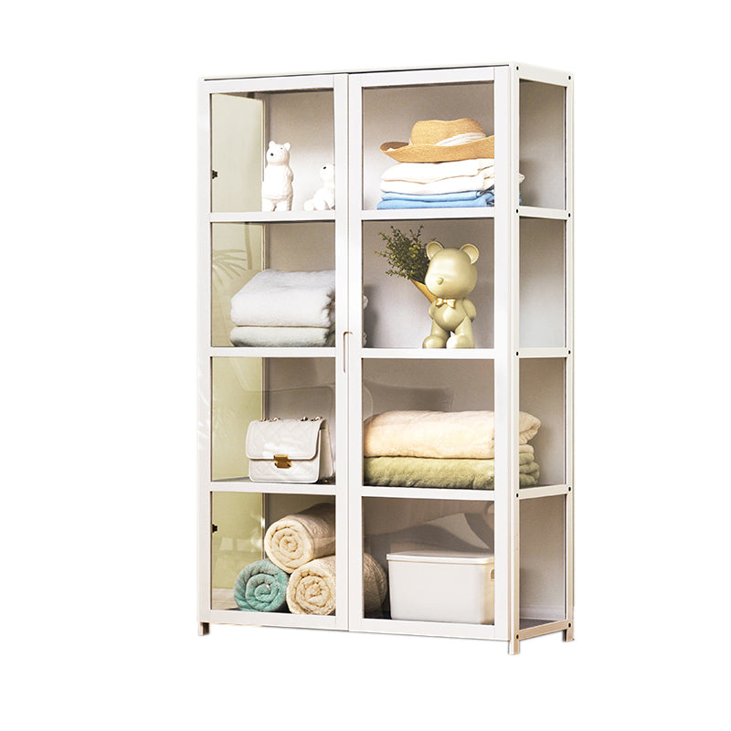 Modern Wood Accent Cabinet, Rectangle Lacquered Storage Cabinet, White