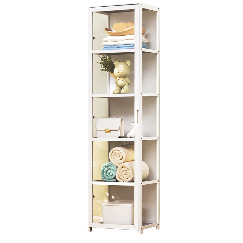Modern Wood Accent Cabinet, Rectangle Lacquered Storage Cabinet, White