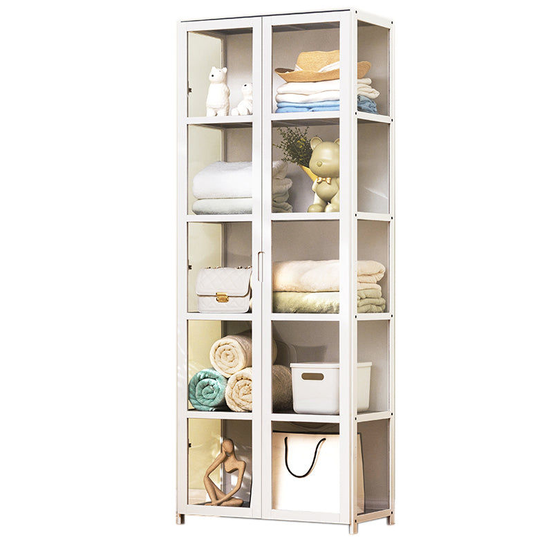 Modern Wood Accent Cabinet, Rectangle Lacquered Storage Cabinet, White