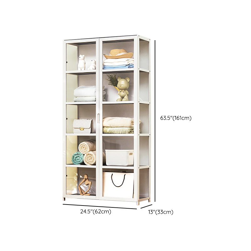 Modern Wood Accent Cabinet, Rectangle Lacquered Storage Cabinet, White