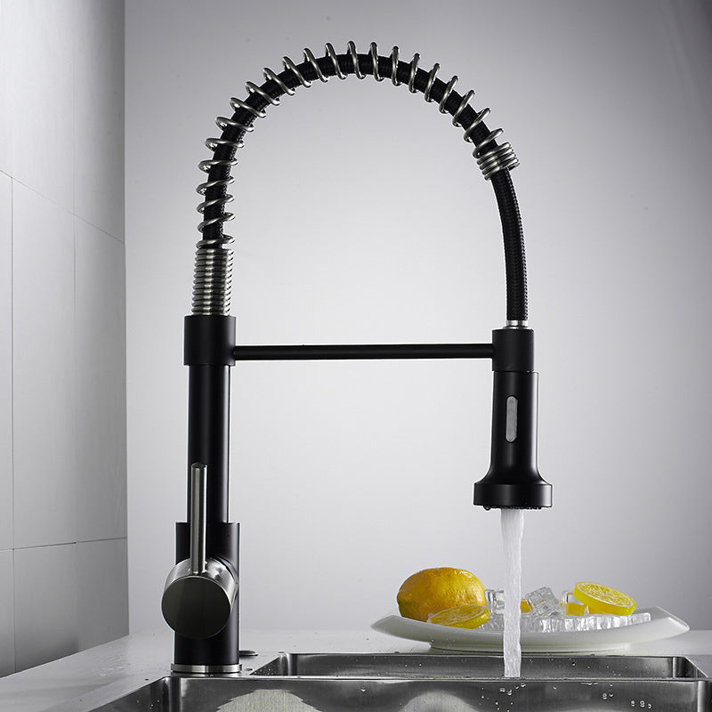 Farmhouse Spring Spout Kitchen Faucet Spring Tube High Arch Water Filler