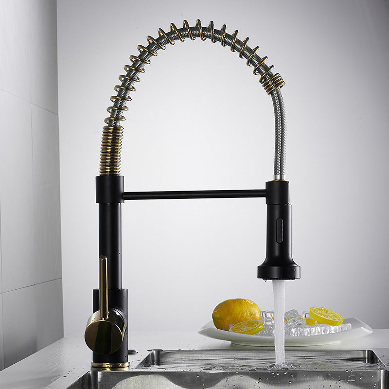 Farmhouse Spring Spout Kitchen Faucet Spring Tube High Arch Water Filler