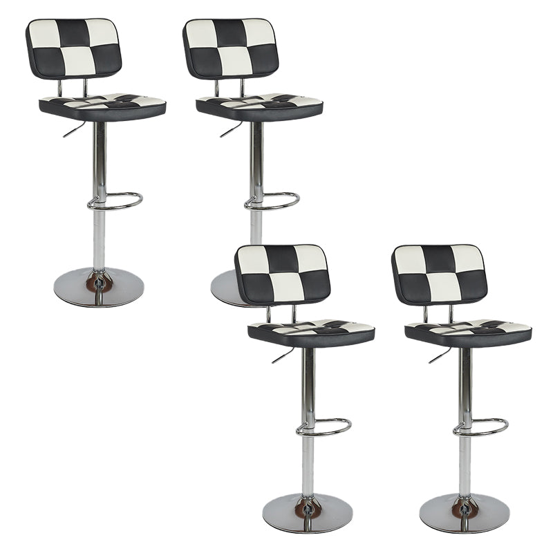 Modern Style Counter Stool Pu Leather Adjustable Height Bar Stool