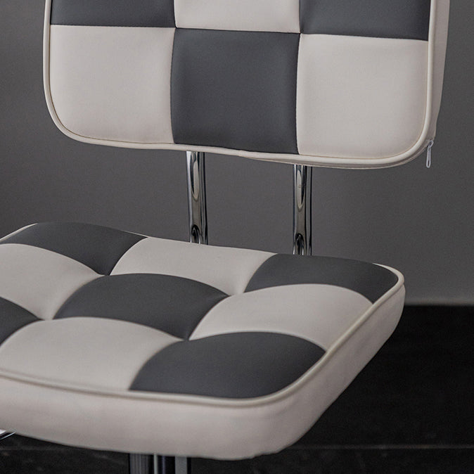 Modern Style Counter Stool Pu Leather Adjustable Height Bar Stool