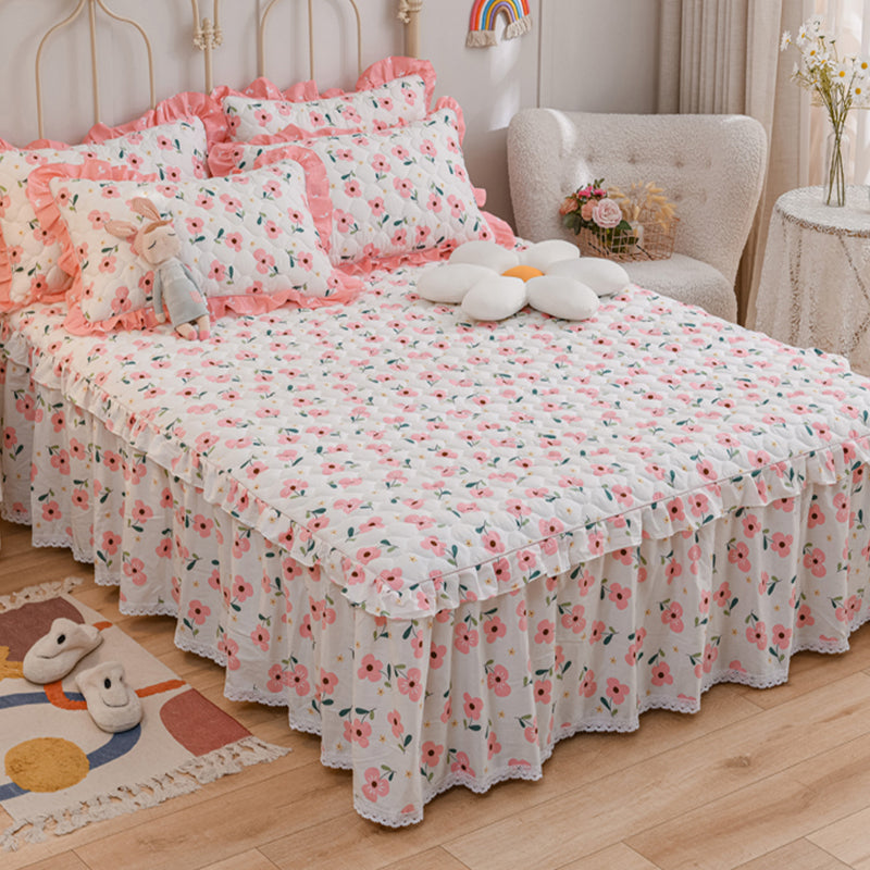 Sheets Cotton Floral Printed Ultra Soft Breathable Wrinkle Resistant Bed Sheet Set