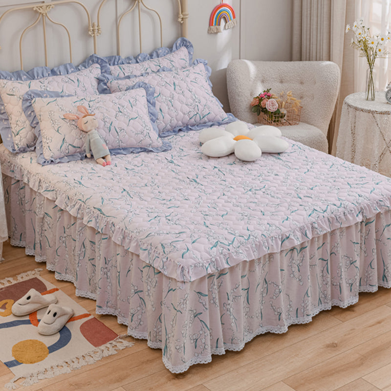 Sheets Cotton Floral Printed Ultra Soft Breathable Wrinkle Resistant Bed Sheet Set