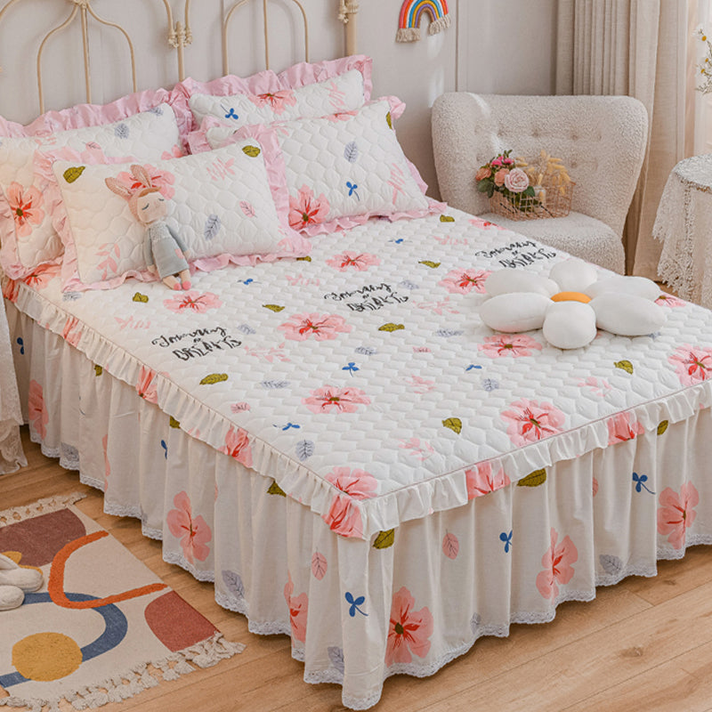 Sheets Cotton Floral Printed Ultra Soft Breathable Wrinkle Resistant Bed Sheet Set