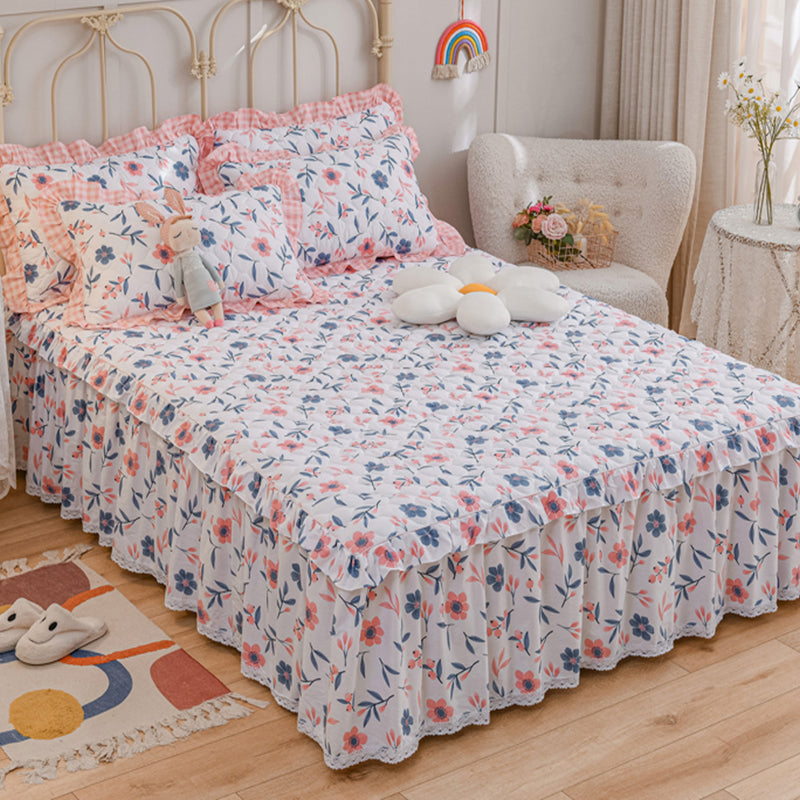 Sheets Cotton Floral Printed Ultra Soft Breathable Wrinkle Resistant Bed Sheet Set