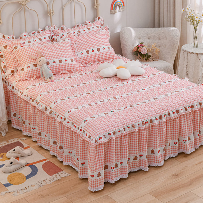 Sheets Cotton Floral Printed Ultra Soft Breathable Wrinkle Resistant Bed Sheet Set