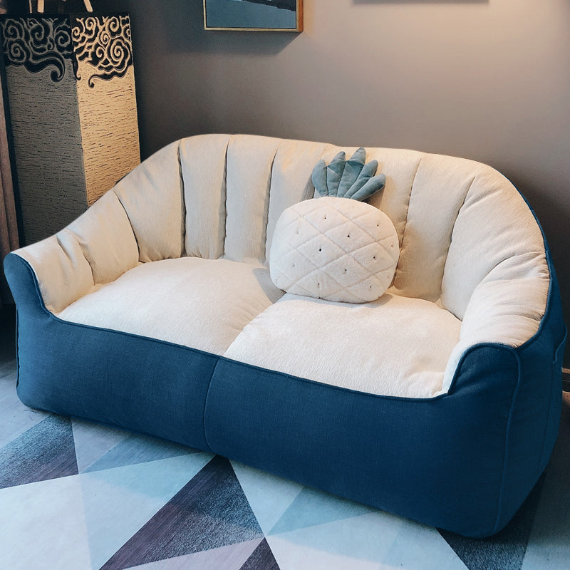 Velvet Loveseat Sofa Flared Apartment Arm Settee for Living Room