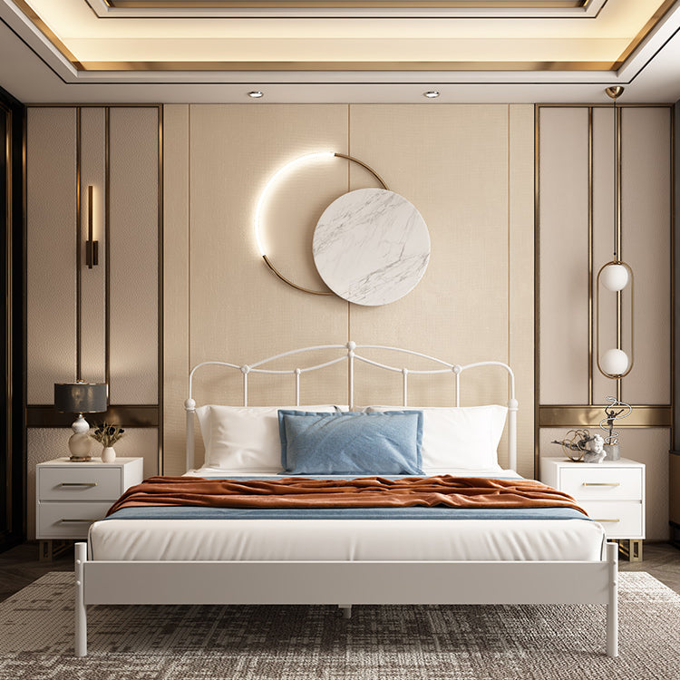 Metal Open Frame Platform Bed Minimalist Iron Bed Frame - 45.3" H