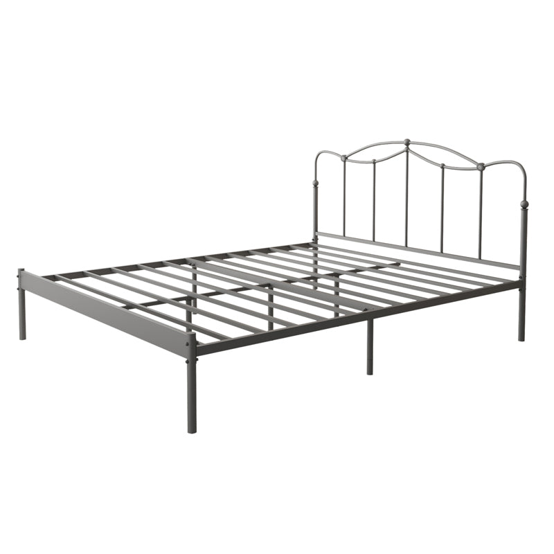 Metal Open Frame Platform Bed Minimalist Iron Bed Frame - 45.3" H