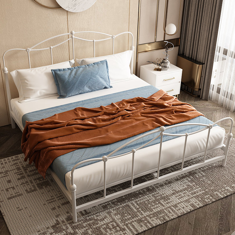 Metal Open Frame Platform Bed Minimalist Iron Bed Frame - 45.3" H