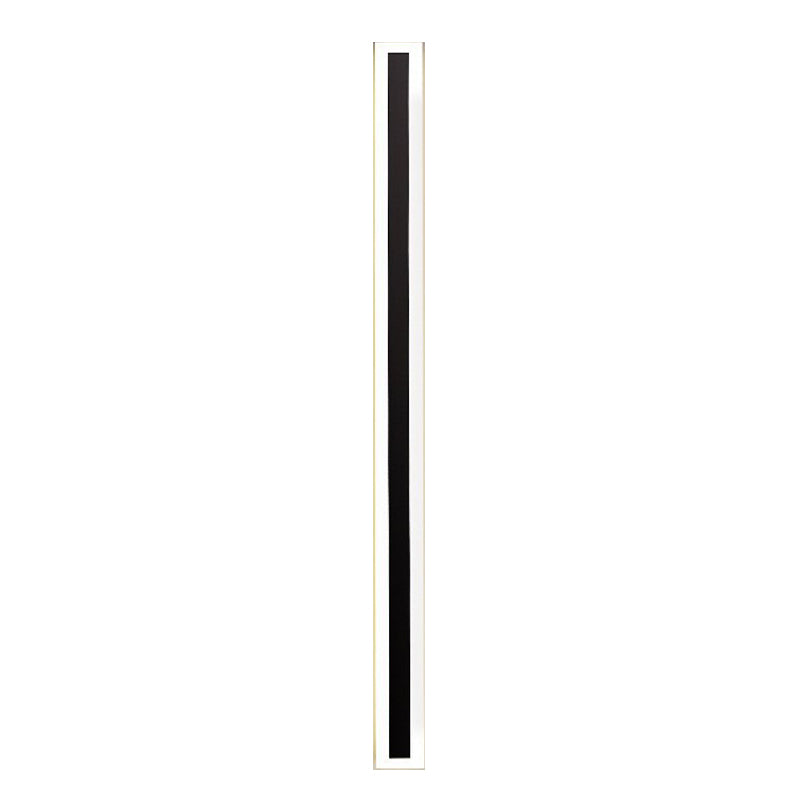 Linear Wall Lighting Simplicity Metal 1 Light Wall Sconce in Black