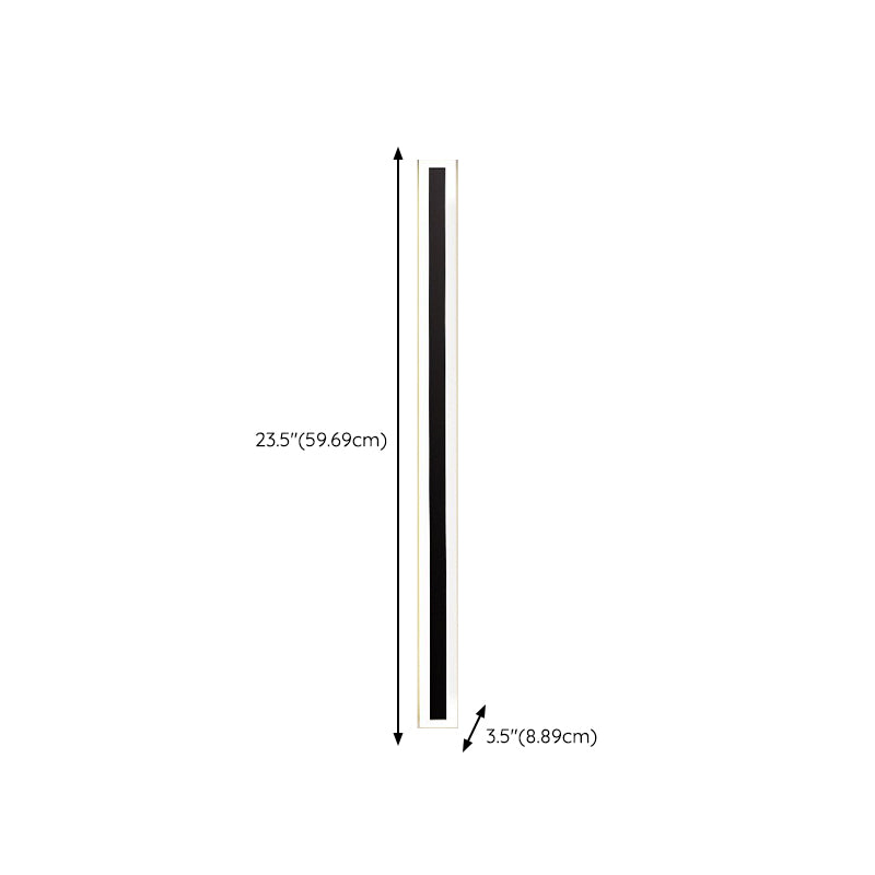 Linear Wall Lighting Simplicity Metal 1 Light Wall Sconce in Black