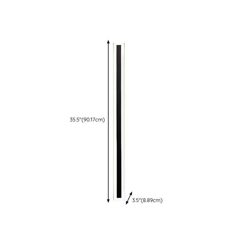 Linear Wall Lighting Simplicity Metal 1 Light Wall Sconce in Black