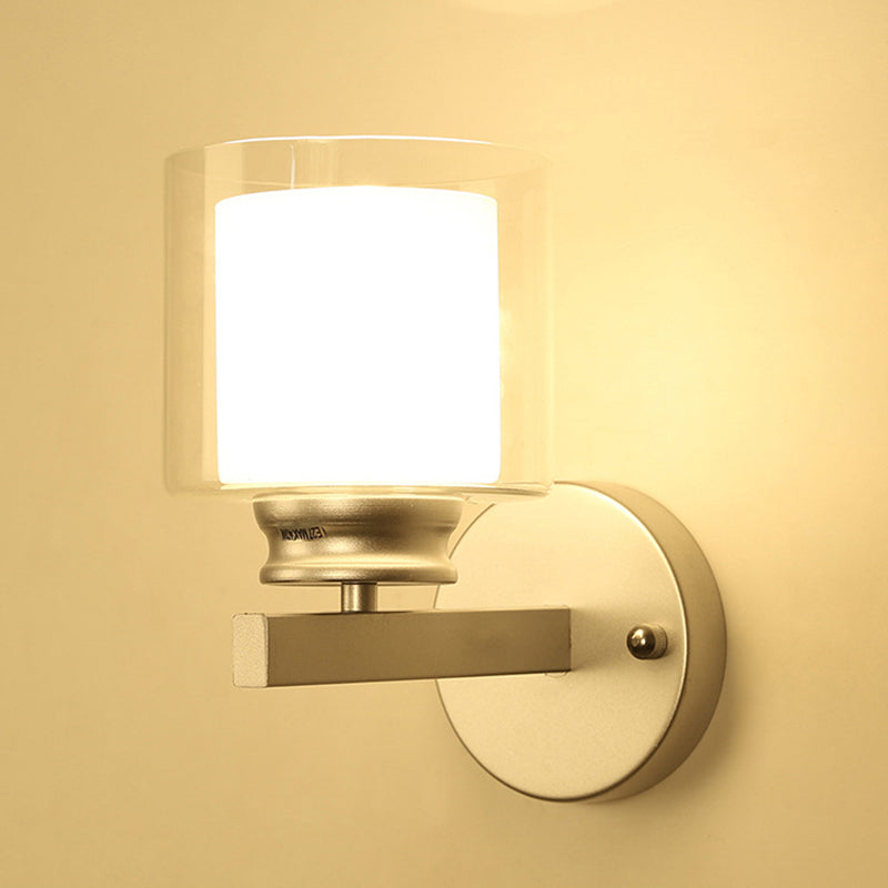 Cylinder Wall Lighting Modern Metal 1 Light Wall Sconces for Bedroom