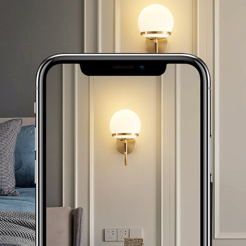 Global Wall Lighting Modern Glass 1 Light Rustic Wall Sconces in Gold