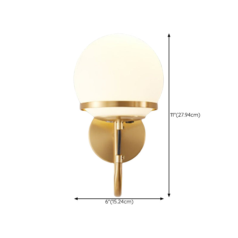 Global Wall Lighting Modern Glass 1 Light Rustic Wall Sconces in Gold