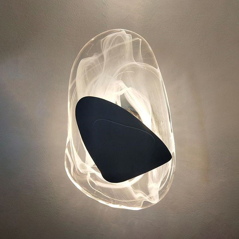 Glass Geometric Wall Mount Lamp Simple 1 Light Wall Mounted Light Fixture