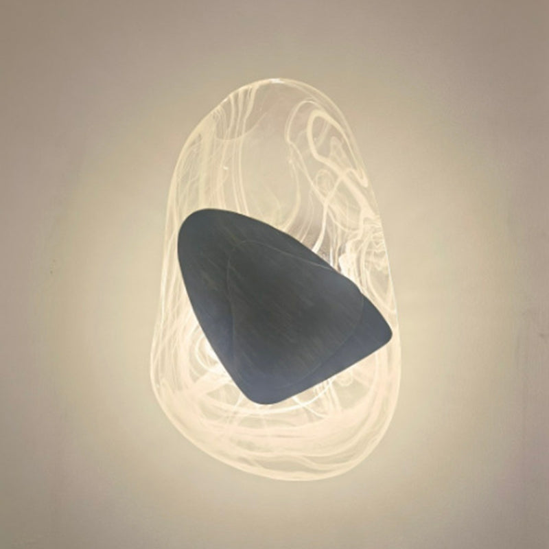 Glass Geometric Wall Mount Lamp Simple 1 Light Wall Mounted Light Fixture