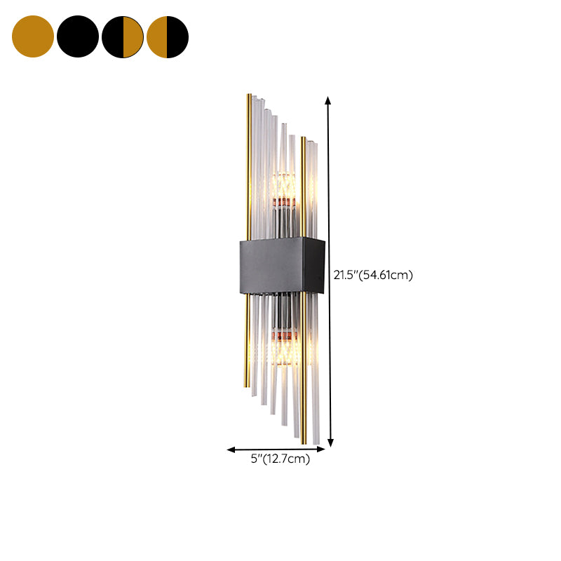 Geometric Wall Lighting Modern Crystal 2 Lights Wall Sconces