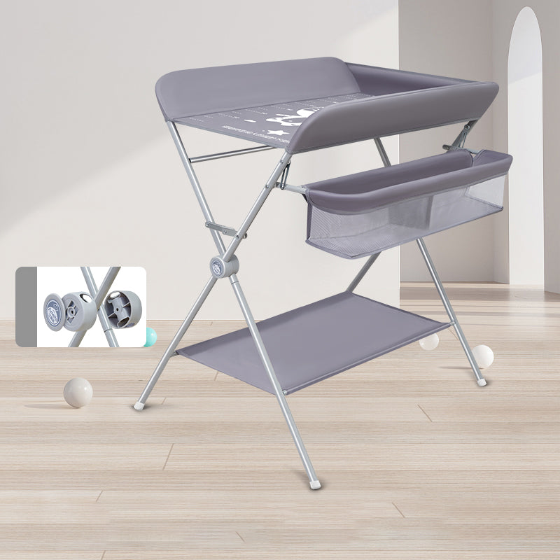 Portable Changing Table Modern Baby Changing Table in Matte Finish
