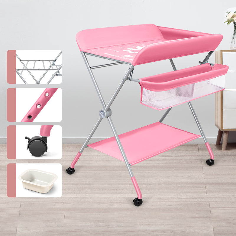Portable Changing Table Modern Baby Changing Table in Matte Finish