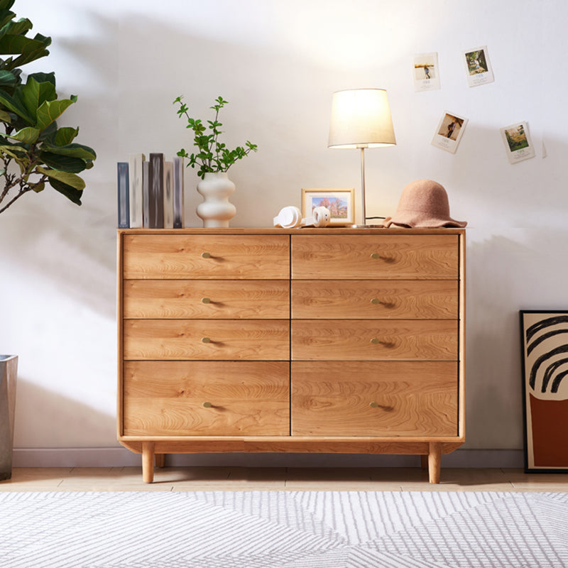 Wooden Storage Chest Dresser Horizontal Storage Chest with Drawers