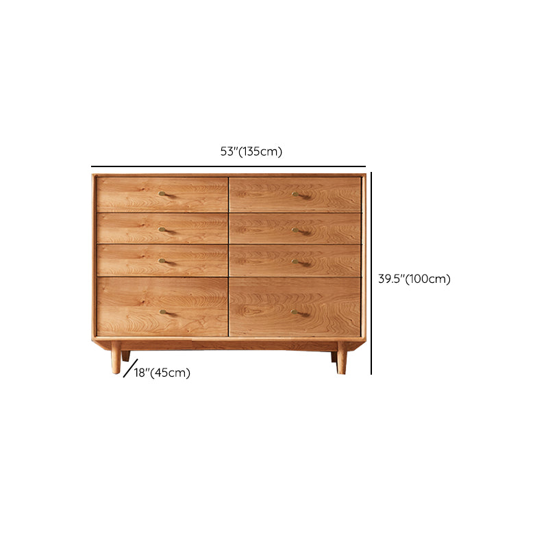 Wooden Storage Chest Dresser Horizontal Storage Chest with Drawers
