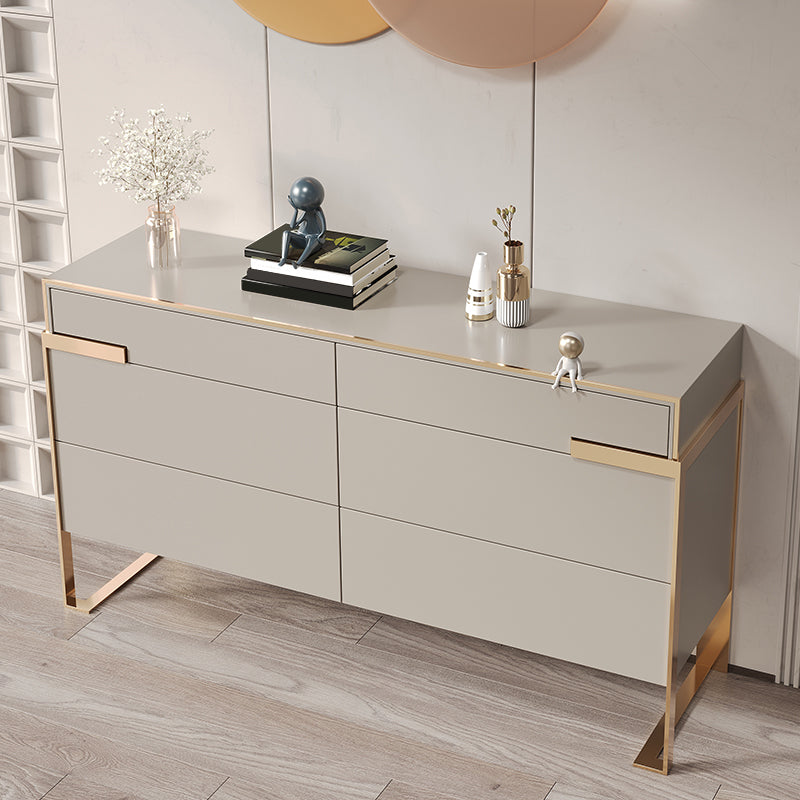 Glam Storage Chest Wooden Storage Chest Dresser with 6 Drawers