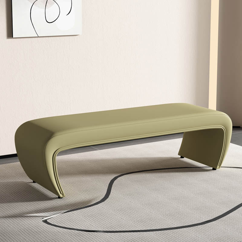 Modern Rectangle Entryway Bench Solid Wood Seating Bench with Upholstered