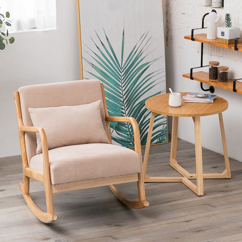 Modern Style Wood Base Home Lazy Chair Lounge Chaise Rocking Chair
