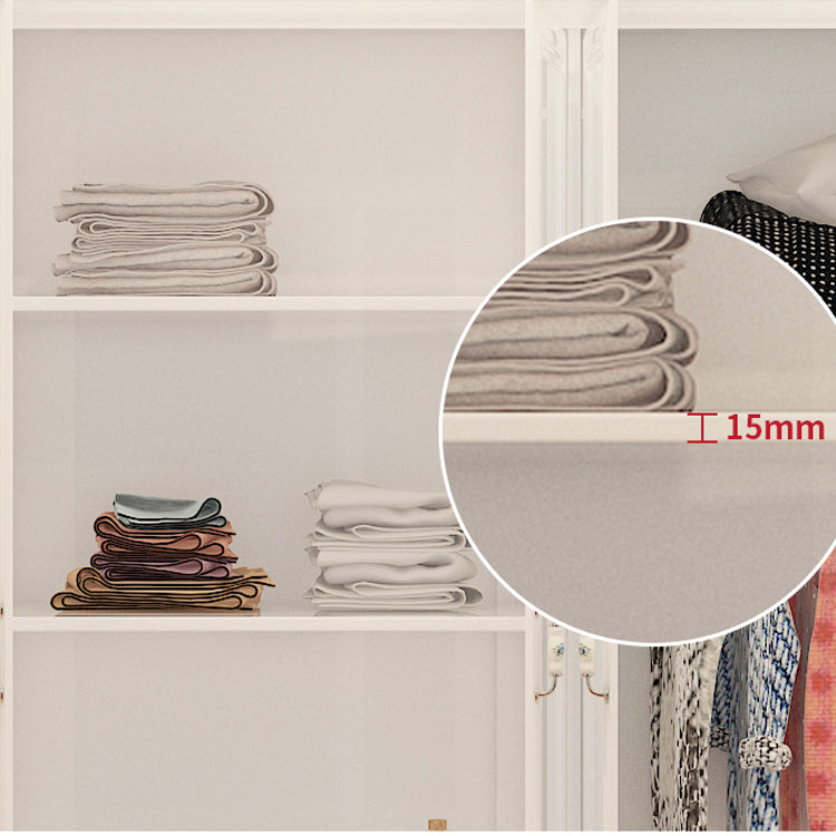 Contemporary Style Wardrobe Armoire Wood Armoire with Clothes Rail and Door for Bedroom