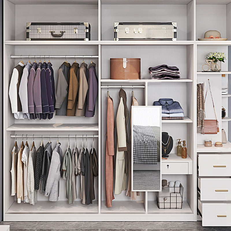 Bedroom Storage Cabinet Coastal Wooden Rectangle Wardrobe Armoire