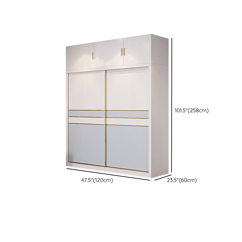 Bedroom Storage Cabinet Coastal Wooden Rectangle Wardrobe Armoire