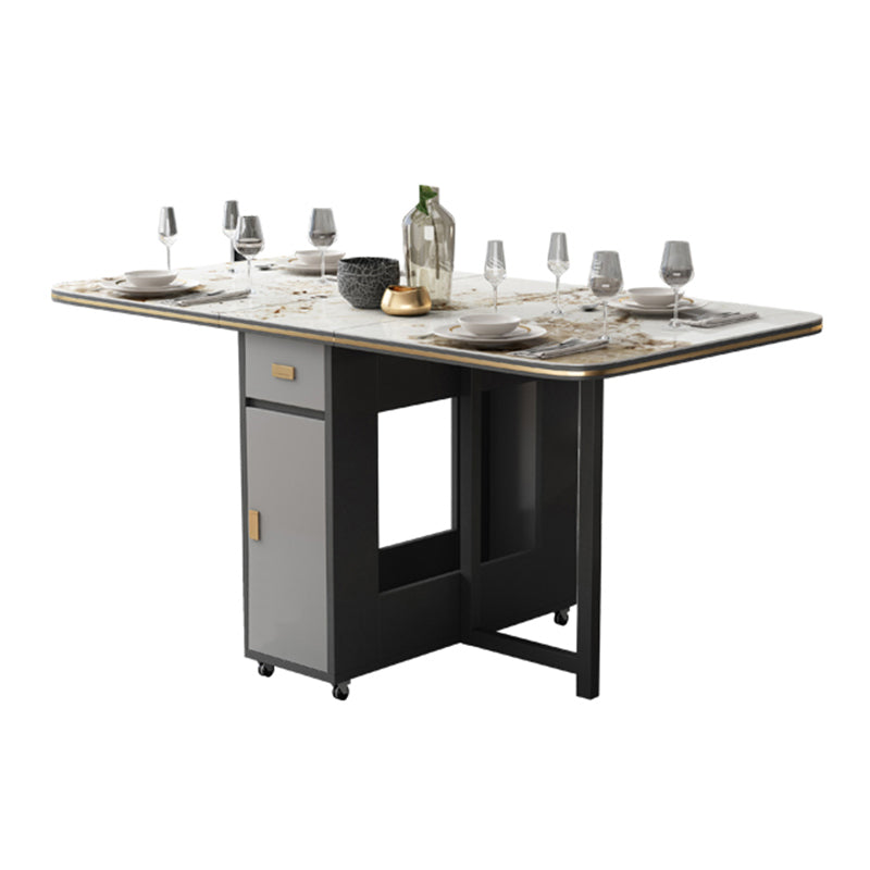 Wood Frame Dining Table Folding Rectangle Dining Table for Dining Room