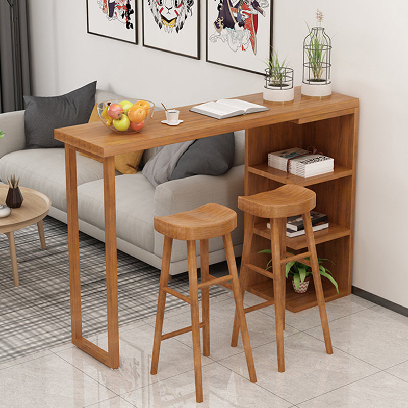 Modern Pub Height Dining Table Natural Pine Counter Height Table