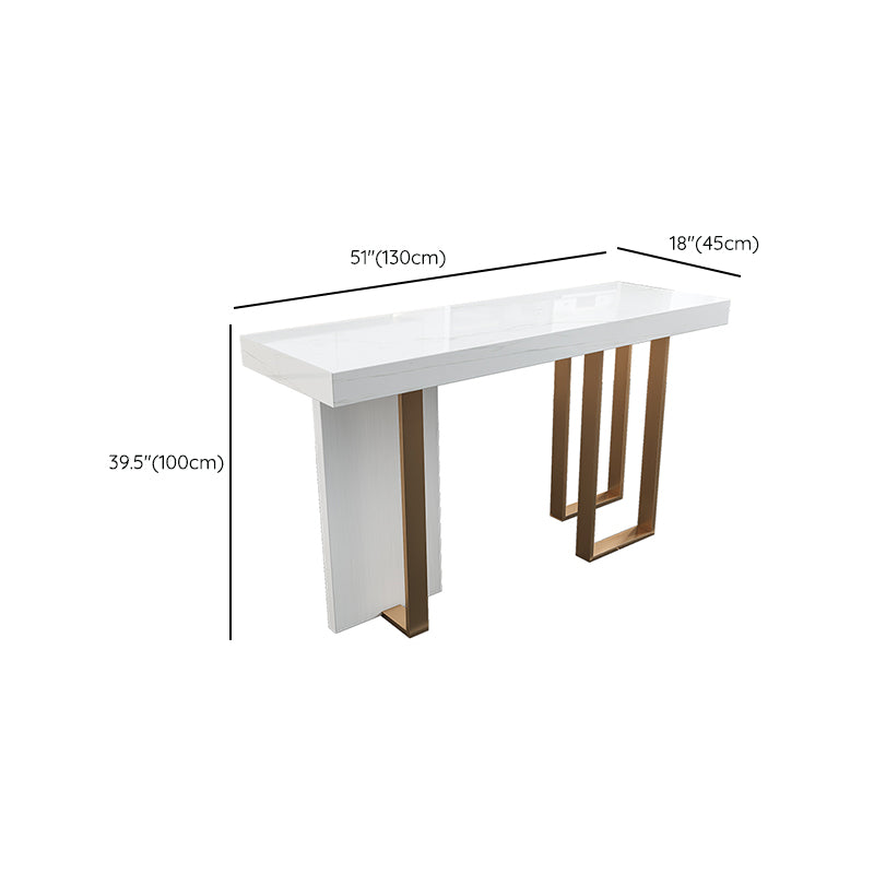 Faux Marble Top Counter Table Modern White Counter Table for Patio Use