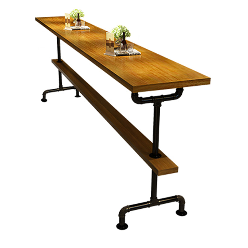 Industrial Bar Height Pub Table Iron Frame Counter Height Dining Table