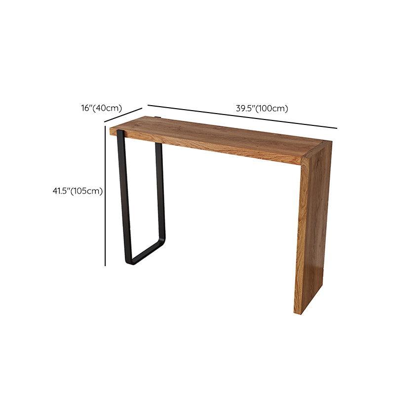 Indoor Contemporary Bar Dining Table Rectangle Shape Pine Wood Bar Table