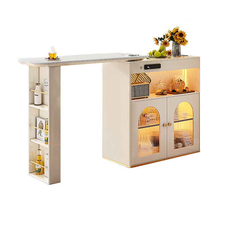 Contemporary Pub Table White Bistro Bar Height Cocktail Table