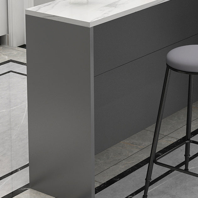 Indoor Contemporary Bar Dining Table Rectangle Stone Bar Table