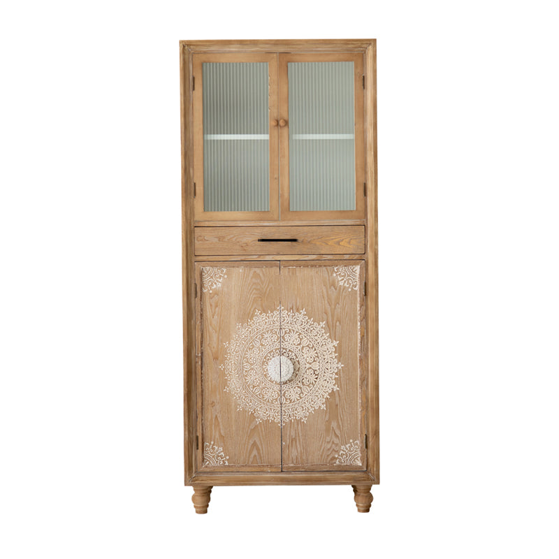 Contemporary Side Board Solid Wood Sideboard Cabinet with Doors for Dining Room